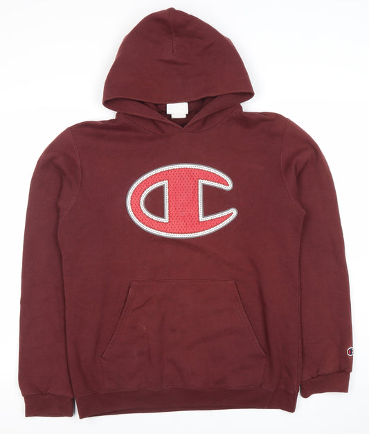 Mens UK XL Regular Champion Red Pullover Hoodie