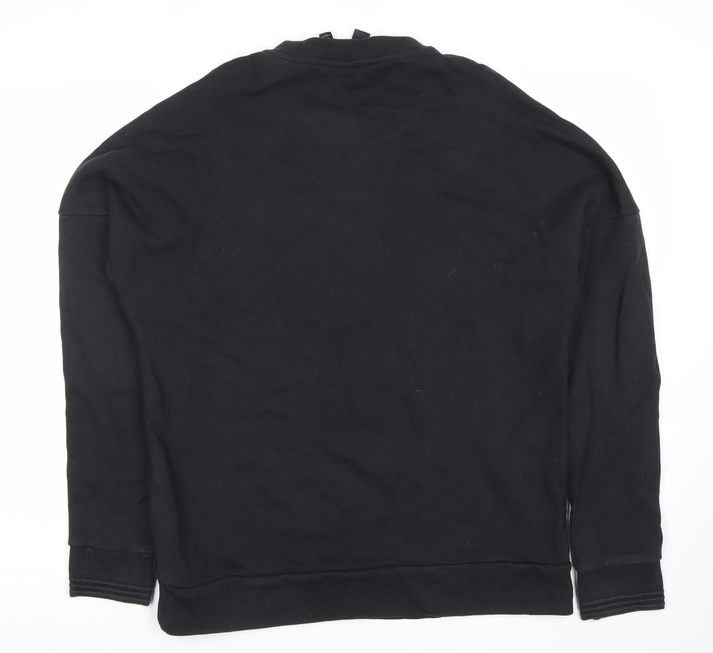 Adidas Mens Black 3XL Sweatshirt Pullover Crew Neck Logo Sport Top