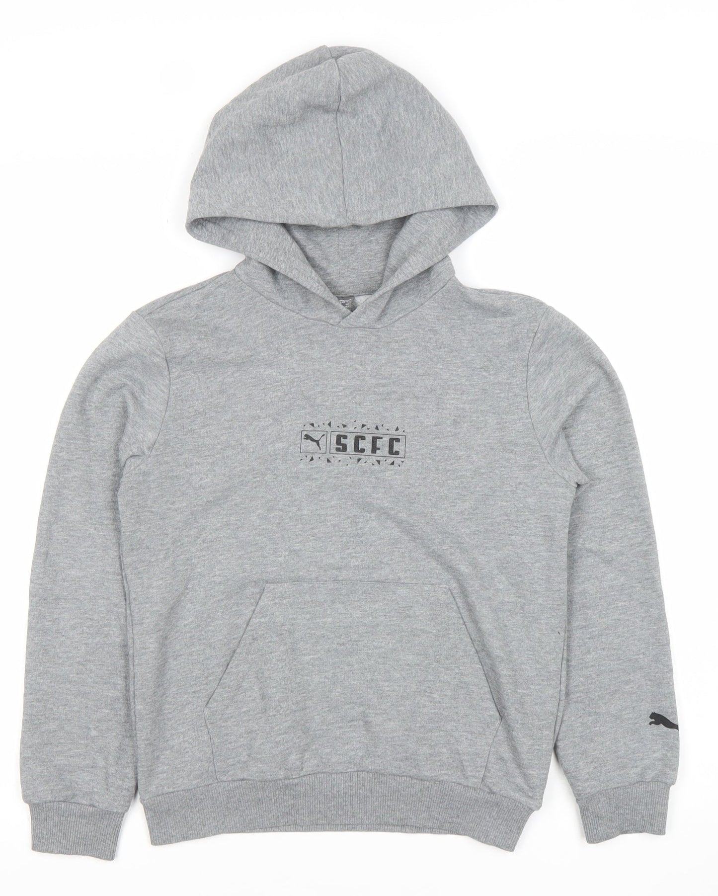 Puma Boys Grey Pullover Hoodie 11-12 Years SCFC Football Logo