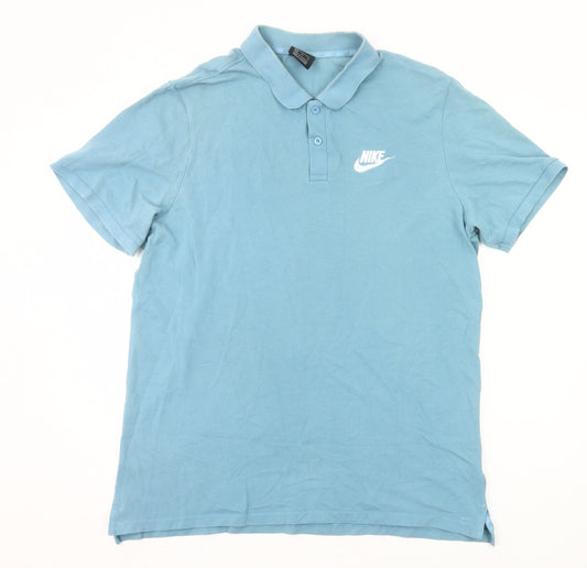 Nike Men’s Blue XL Cotton Polo Shirt Short Sleeve Casual Sportswear
