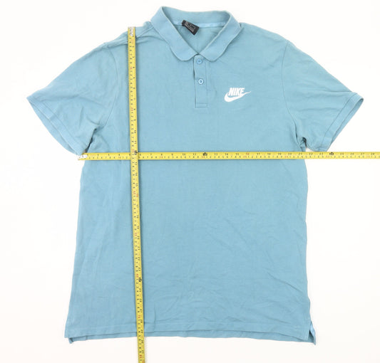 Nike Men’s Blue XL Cotton Polo Shirt Short Sleeve Casual Sportswear