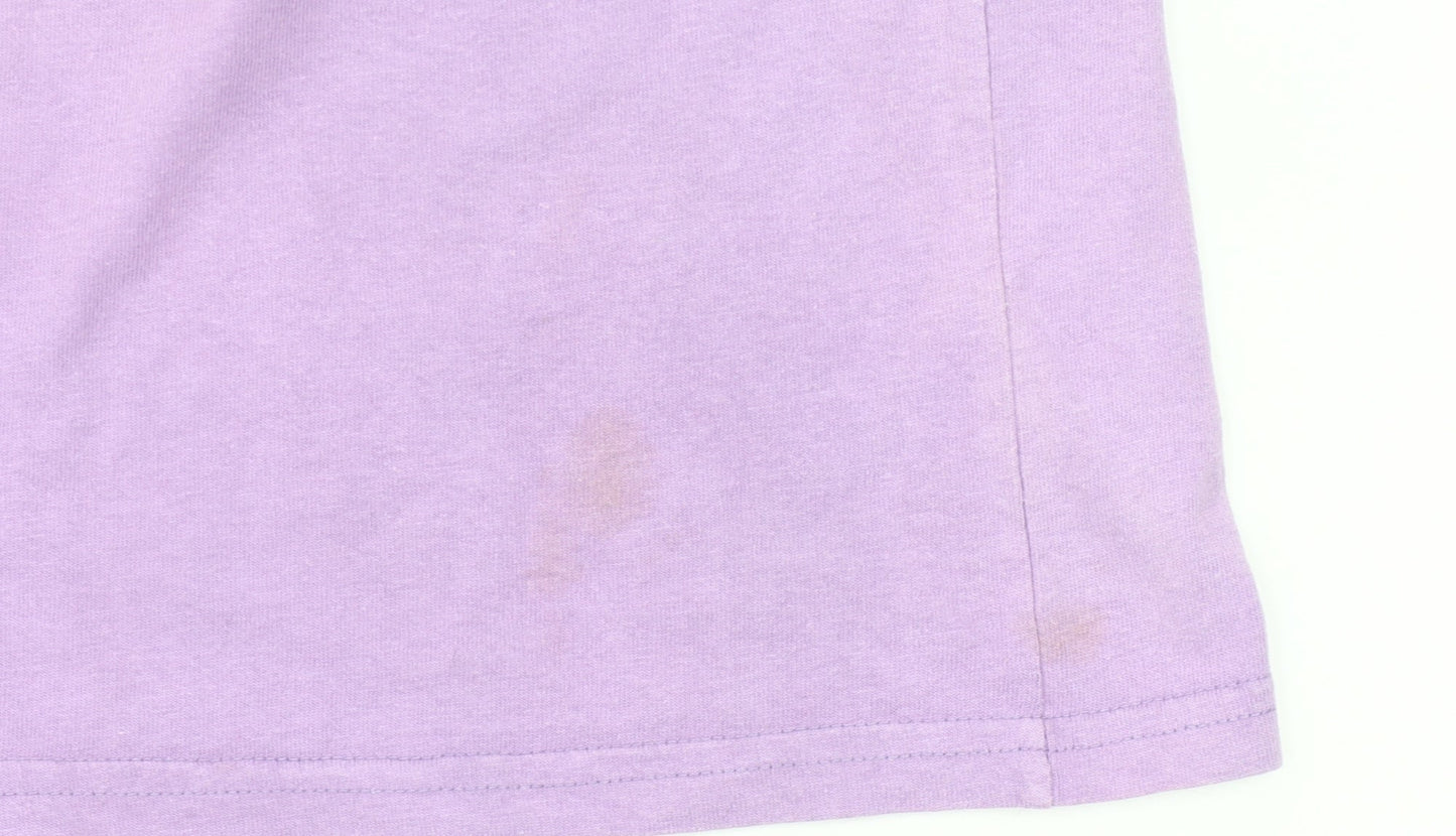 GAP Women’s Purple Cotton T-Shirt L Crew Neck Short Sleeve Casual