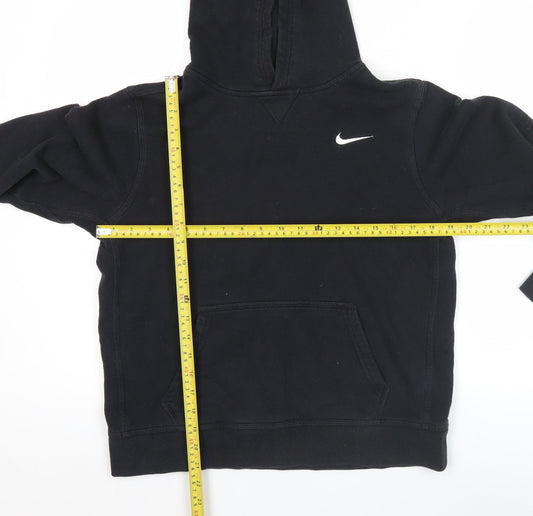 Nike Boys Black Pullover Hoodie XL 13-15 Years Cotton Blend Sportswear