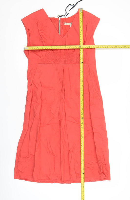 Joules Women’s Red Size 12 A-Line Sleeveless Knee Length Dress
