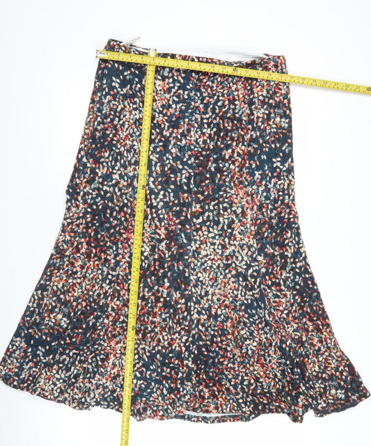 David Nieper Womens Multicoloured Floral A-Line Skirt Size 14