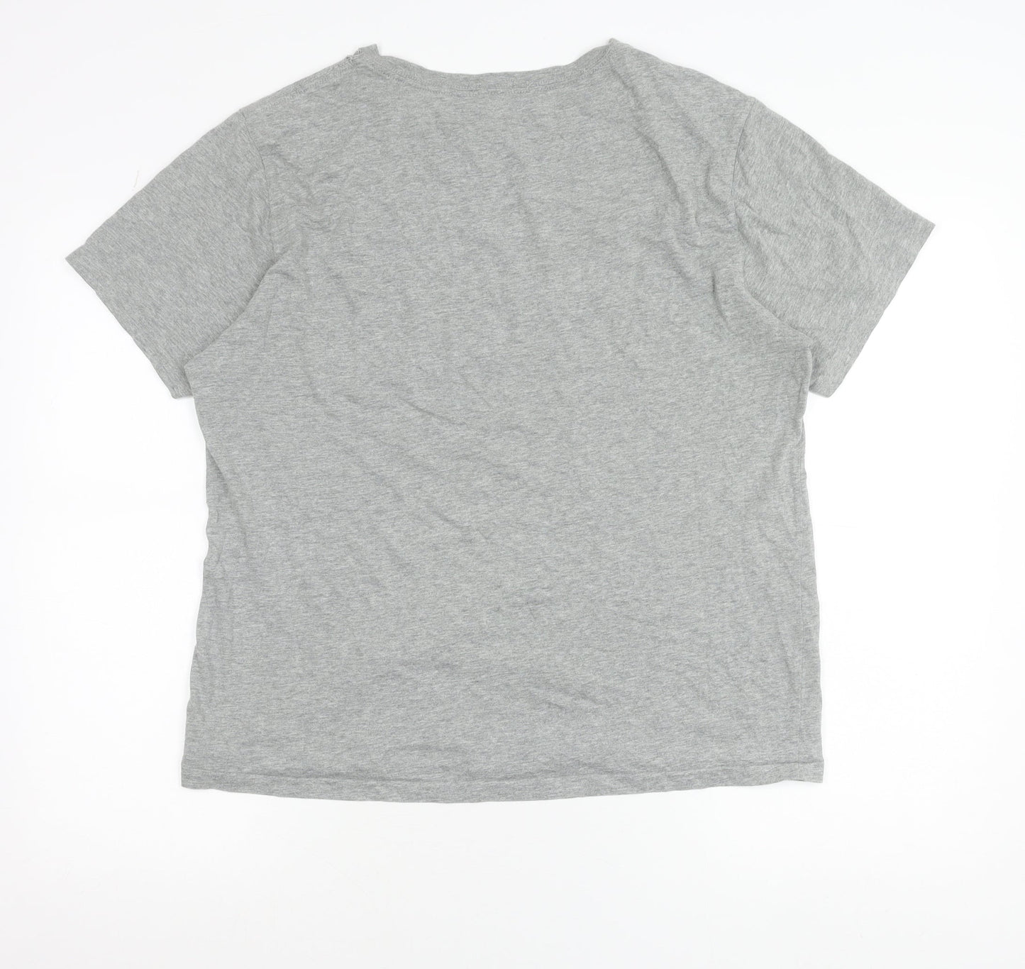 Ralph Lauren Women’s Grey XL Cotton Logo Short Sleeve Sweatshirt