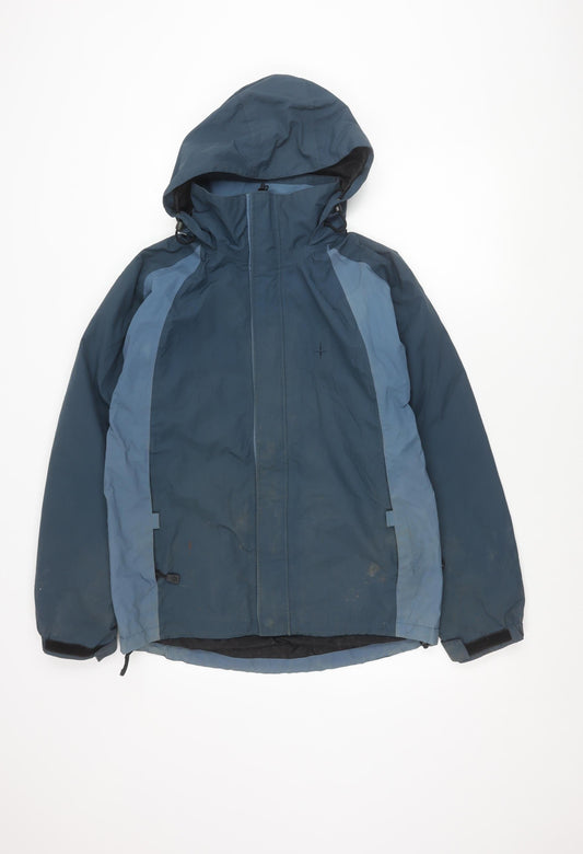 Mountain Warehouse Men's Blue Hooded Parka Jacket Size S Nylon