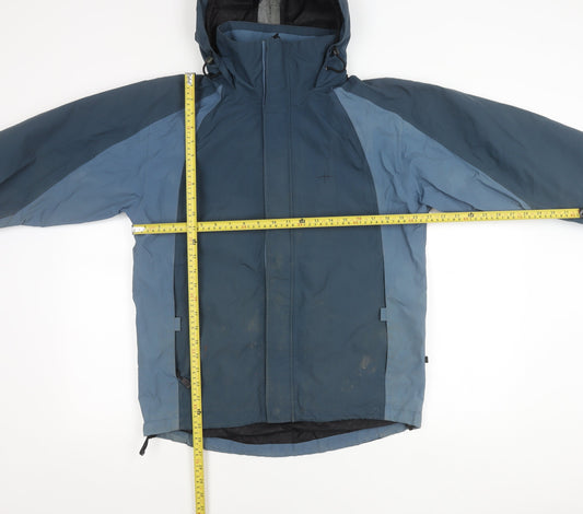 Mountain Warehouse Men's Blue Hooded Parka Jacket Size S Nylon