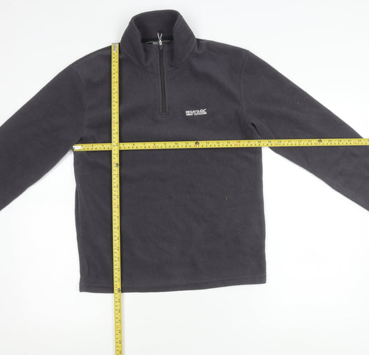 Regatta Men’s Black Fleece Sweatshirt Small 1/4 Zip Outdoor Pullover