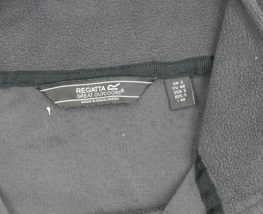 Regatta Men’s Black Fleece Sweatshirt Small 1/4 Zip Outdoor Pullover