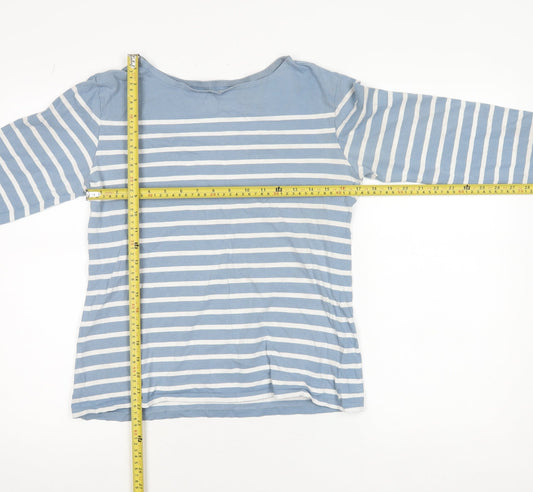 Seasalt Cornwall Women’s Blue Striped Sailor Shirt UK 12 Organic Cotton