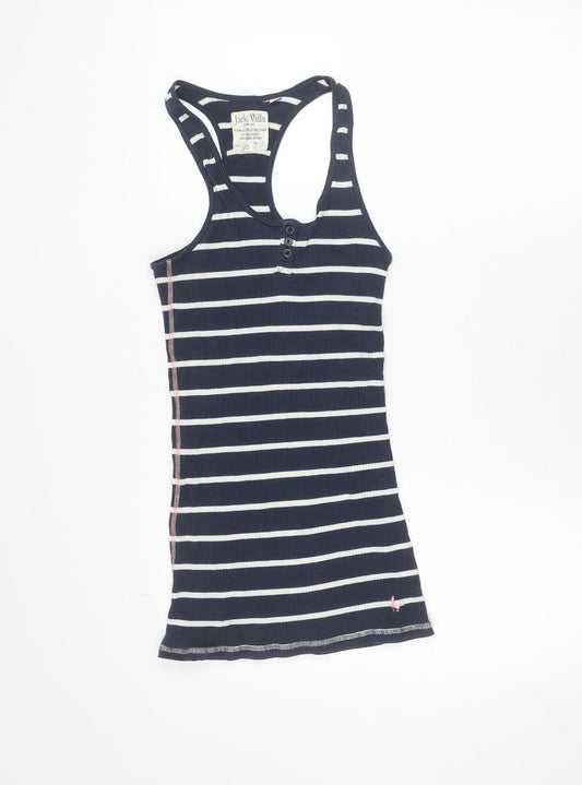 Jack Wills Women’s Blue Striped Racerback Tank Top Size 8