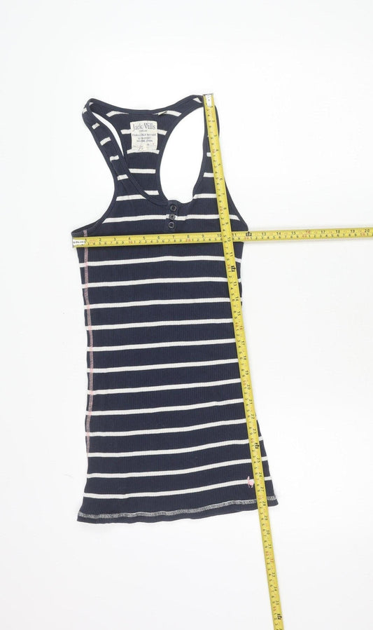Jack Wills Women’s Blue Striped Racerback Tank Top Size 8