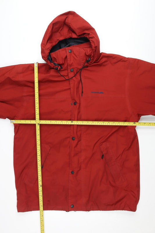 Trespass Mens Red Waterproof Hooded Rain Jacket Coat Size M