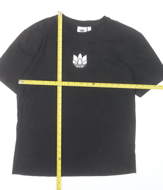 Adidas Men's Black M Short Sleeve Crew Neck Cotton T-Shirt