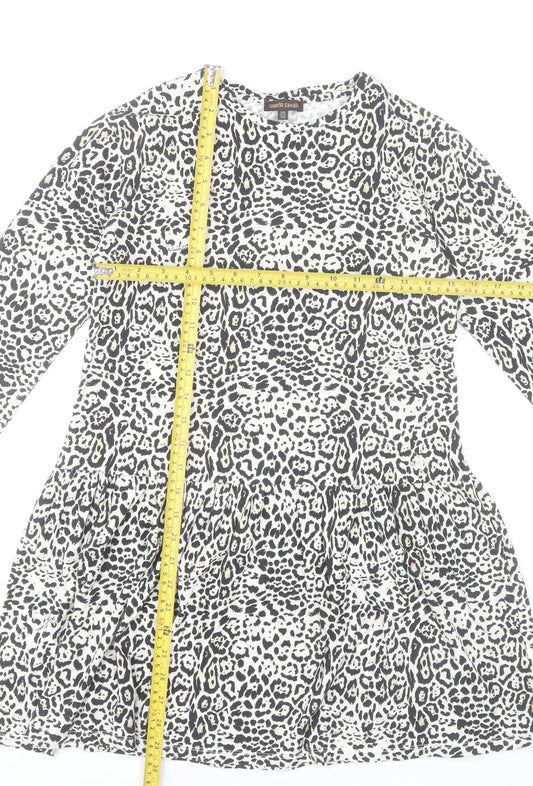 Roberto Cavalli Women’s XS Animal Print Shift Dress Long Sleeve