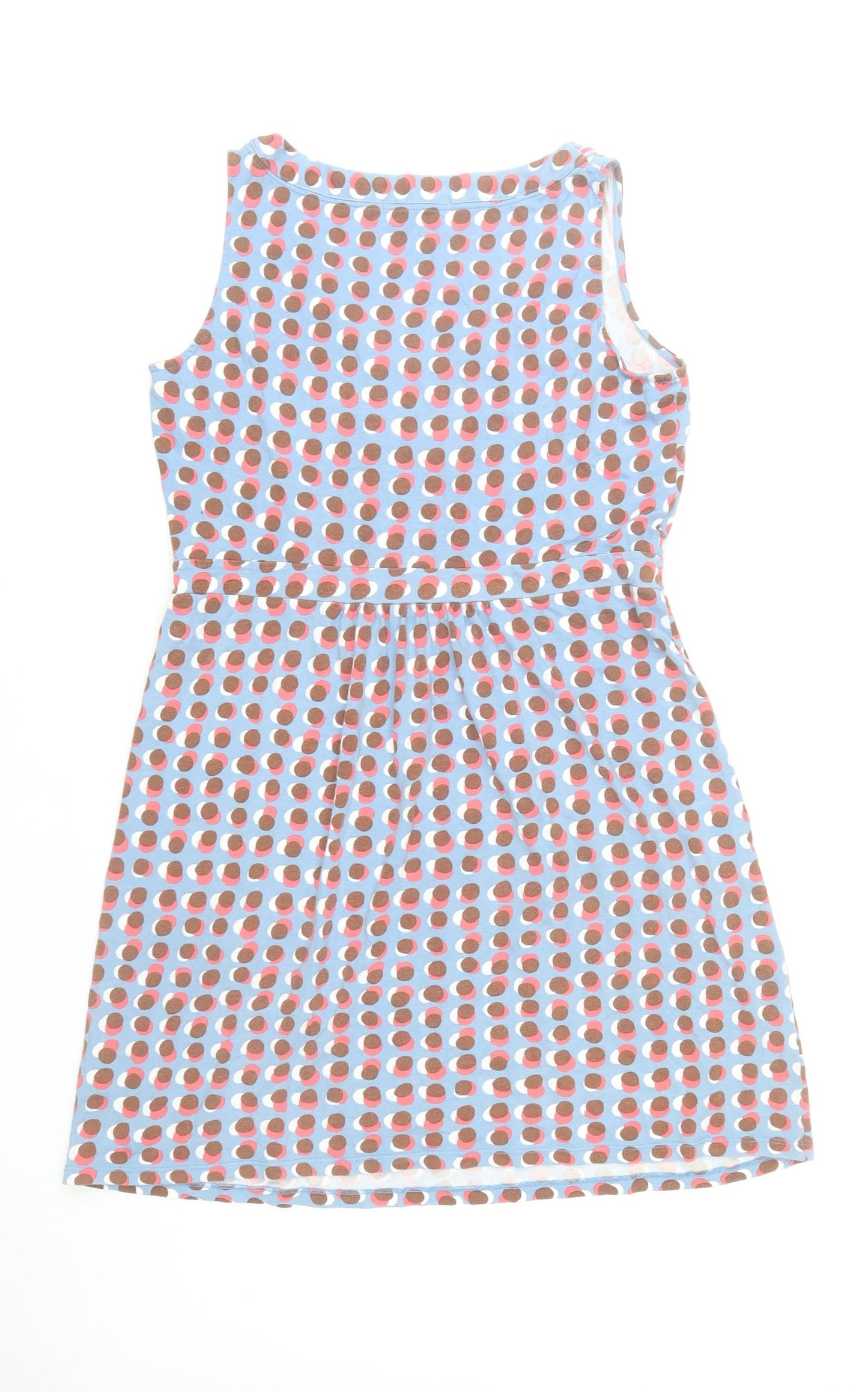Boden Womens Blue Polka Dot A-Line Jersey Dress Size 10