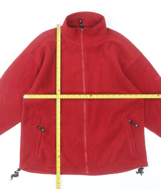 Regatta Womens Red Fleece Jacket UK 14 Full Zip Outdoor Coat