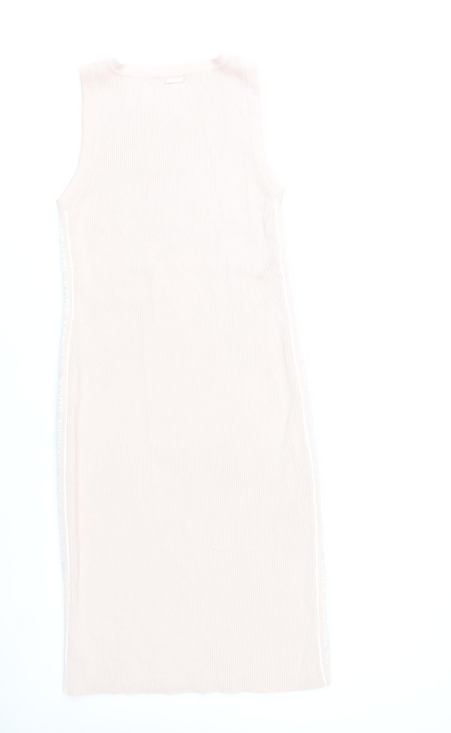 Michael Kors Womens Pink XL Tank Dress Sleeveless Logo Casual