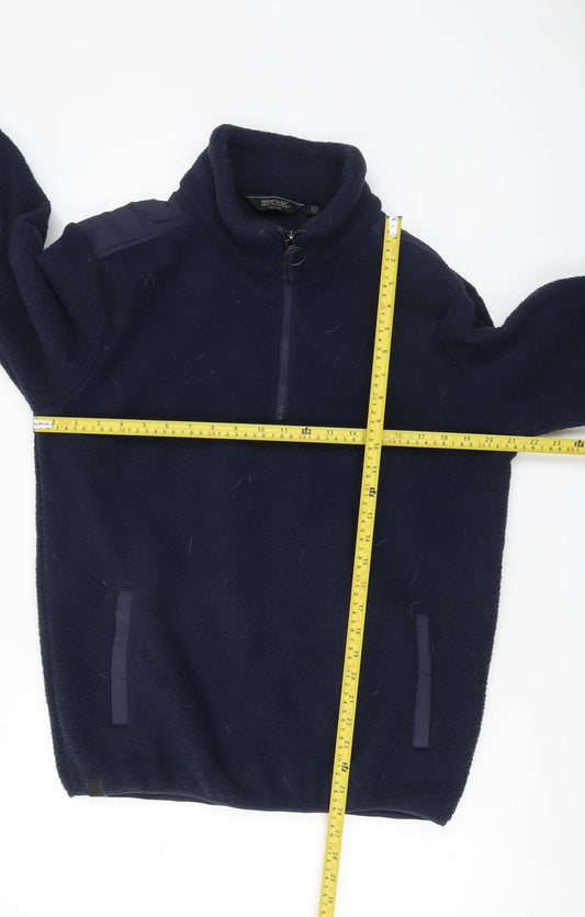 Regatta Men’s Blue Fleece Pullover Sweatshirt High Neck Size M