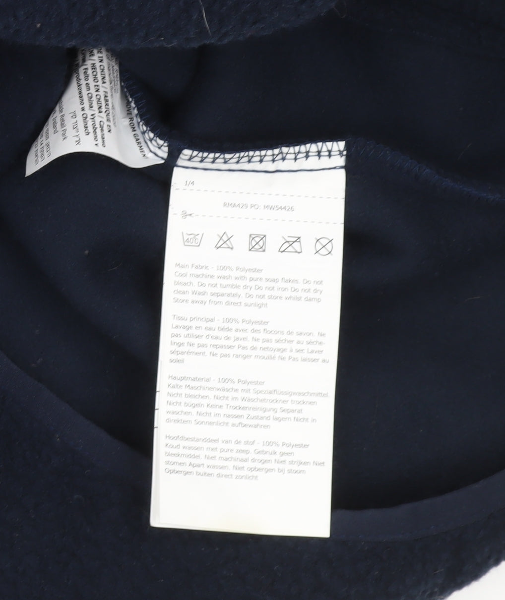 Regatta Men’s Blue Fleece Pullover Sweatshirt High Neck Size M