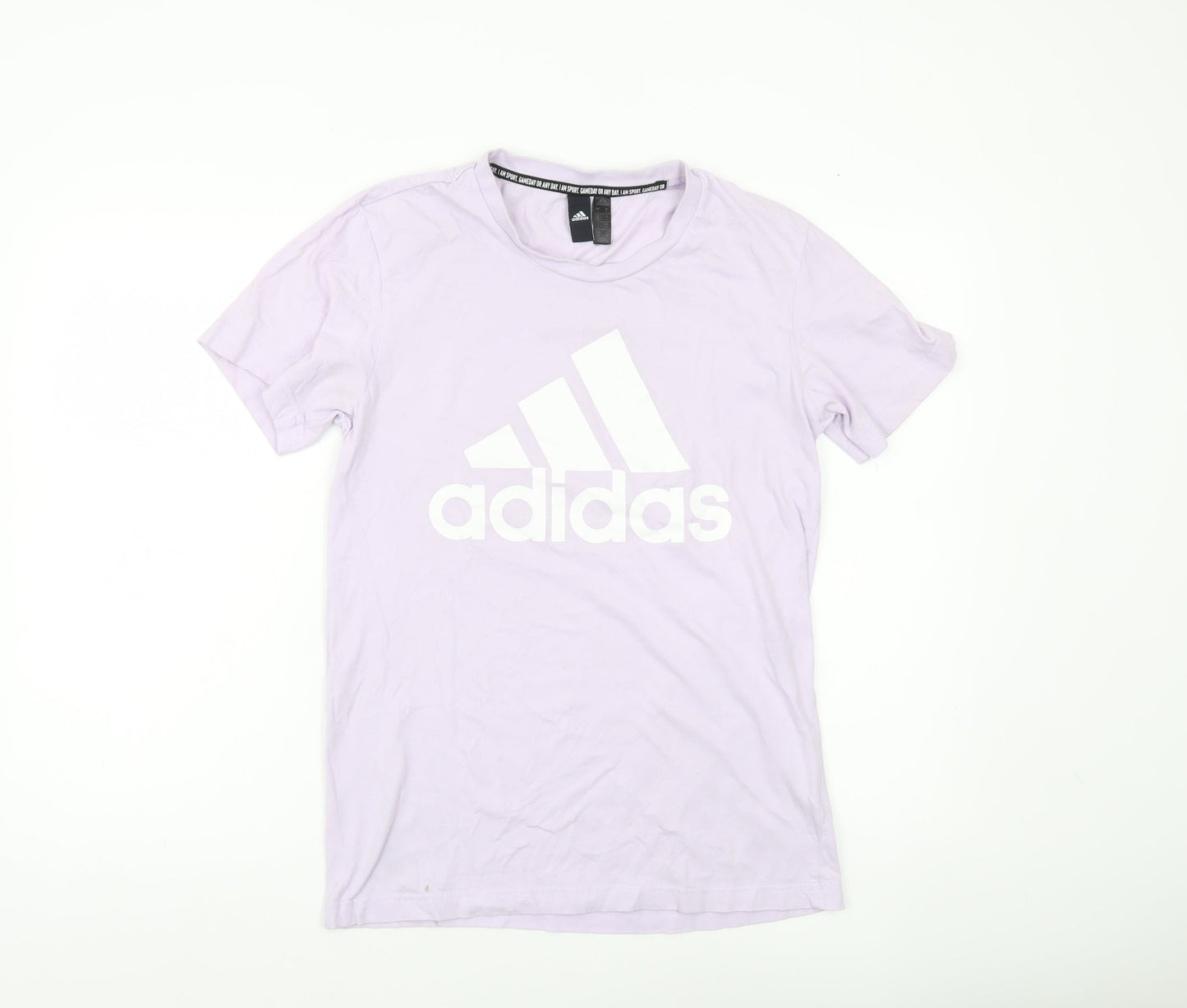 Adidas Women’s Purple Cotton Logo T-Shirt Size S Short Sleeve