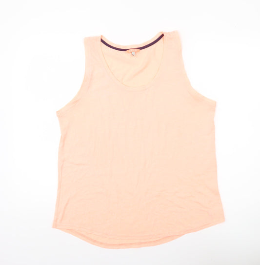 Joules Womens Pink Tank Top Size 16 Scoop Neck Sleeveless Summer Casual