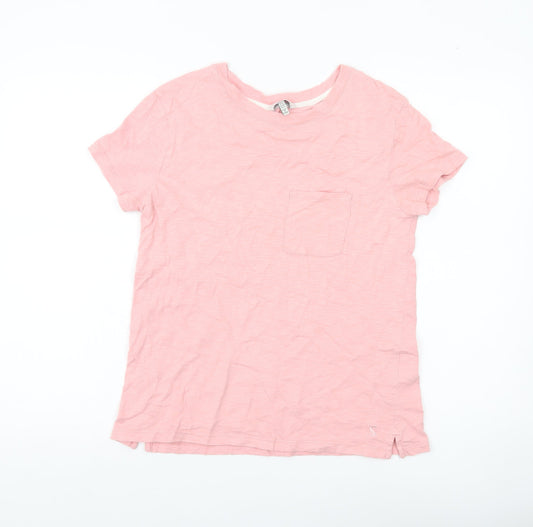 Joules Womens Pink Cotton Crew Neck Short Sleeve T-Shirt UK 8