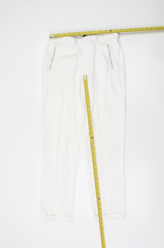 Ralph Lauren Women’s White Chino Trousers Size 4 Cotton Blend