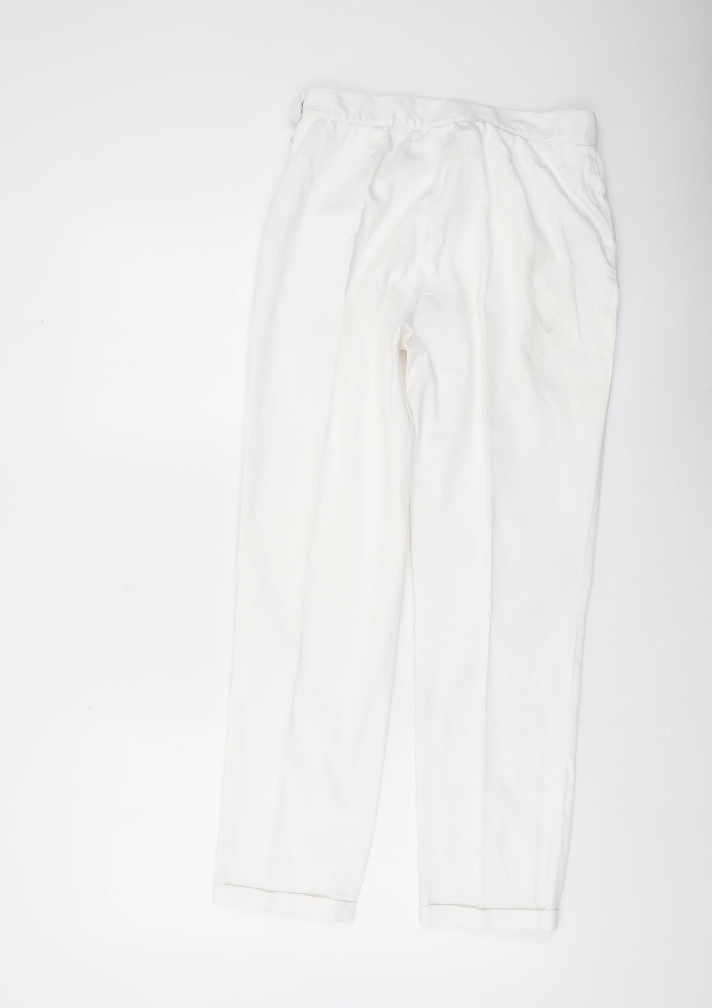 Ralph Lauren Women’s White Chino Trousers Size 4 Cotton Blend