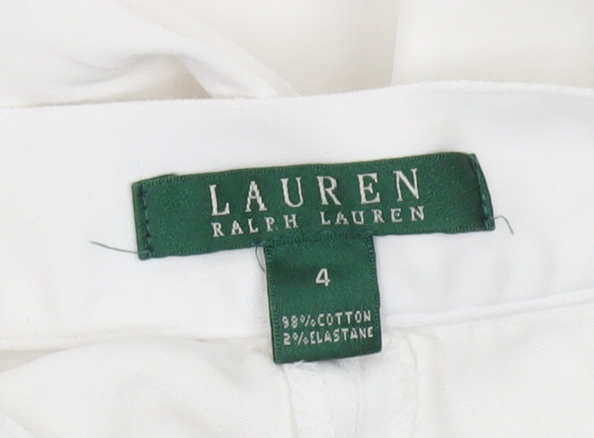 Ralph Lauren Women’s White Chino Trousers Size 4 Cotton Blend