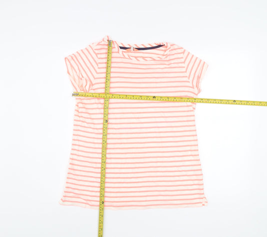 Joules Women’s Pink Striped Cotton T-Shirt Size 16