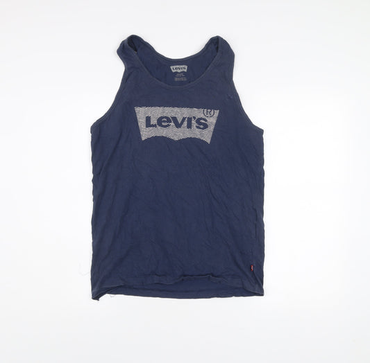 Levi's Men's Blue Sleeveless Graphic T-Shirt Size M