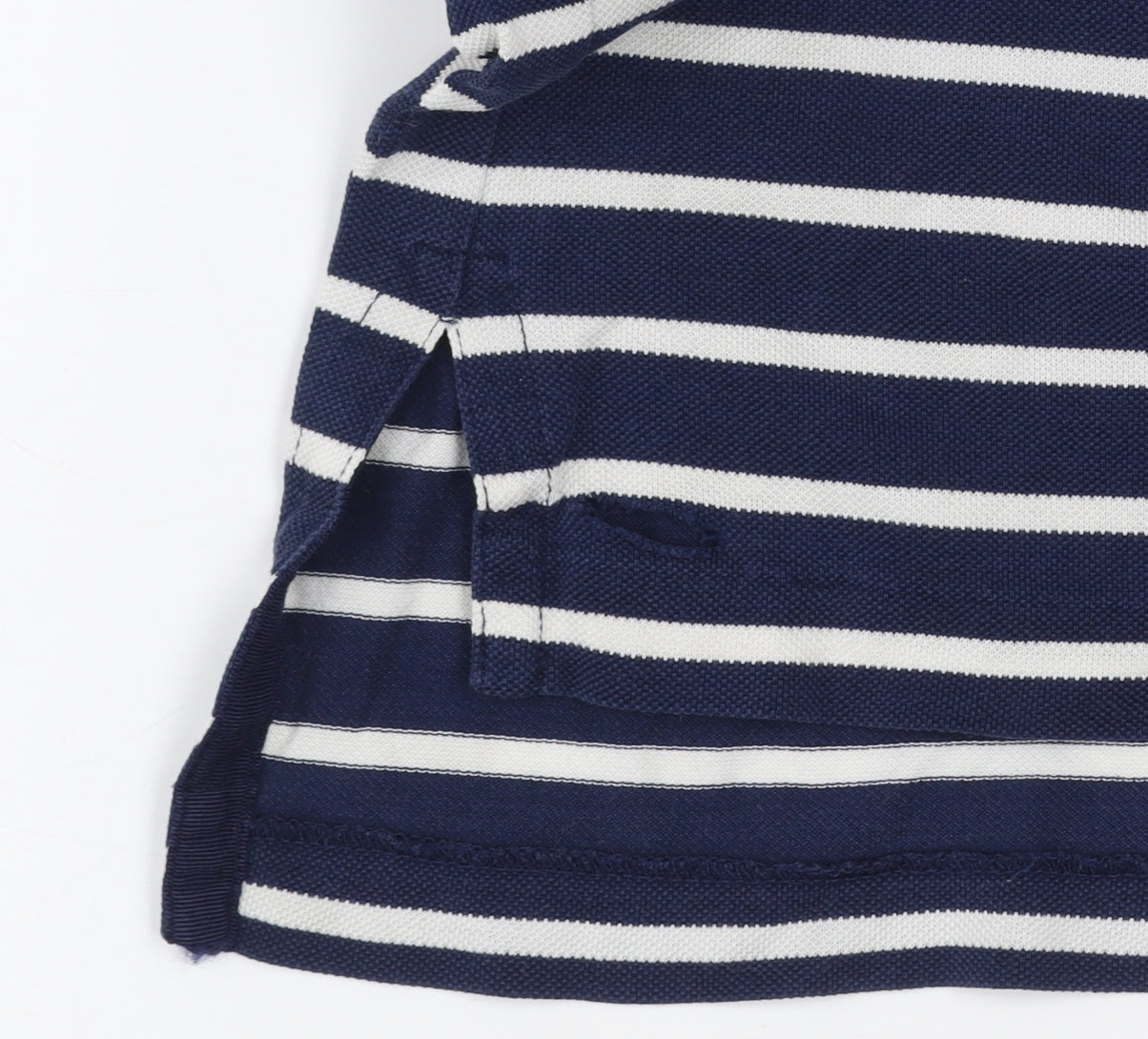 Ralph Lauren Men's Blue Striped Polo Shirt Size L Cotton Golf Fit