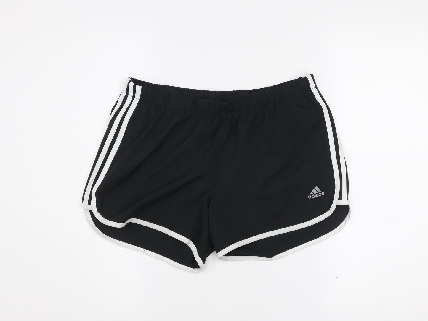 Adidas Women Black M Running Athletic Shorts Climalite 4in