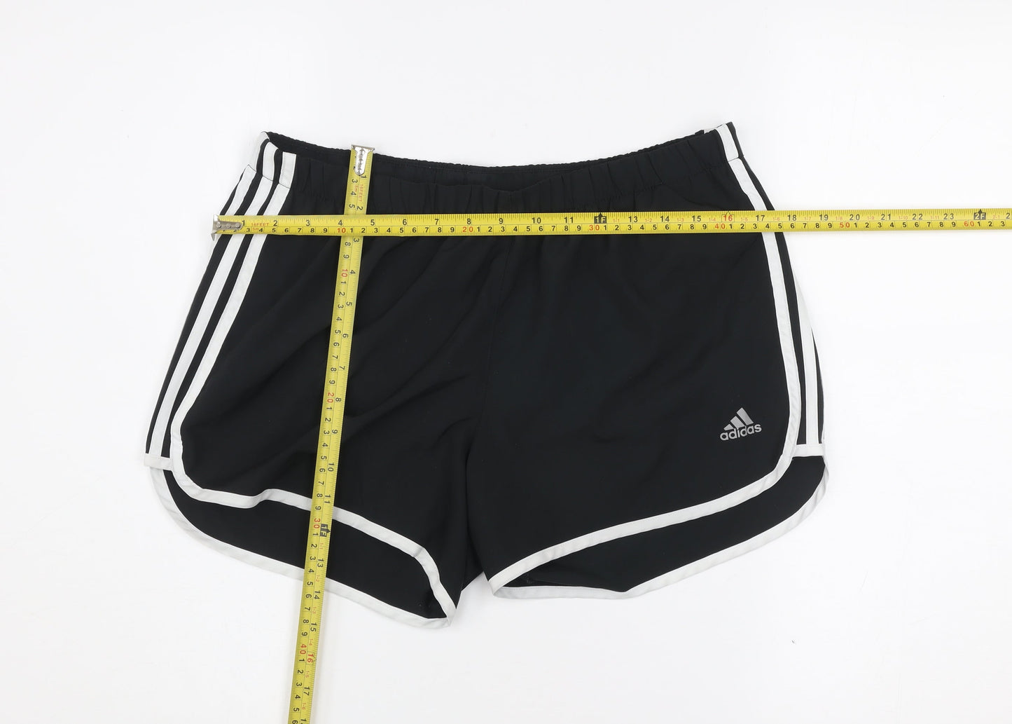 Adidas Women Black M Running Athletic Shorts Climalite 4in