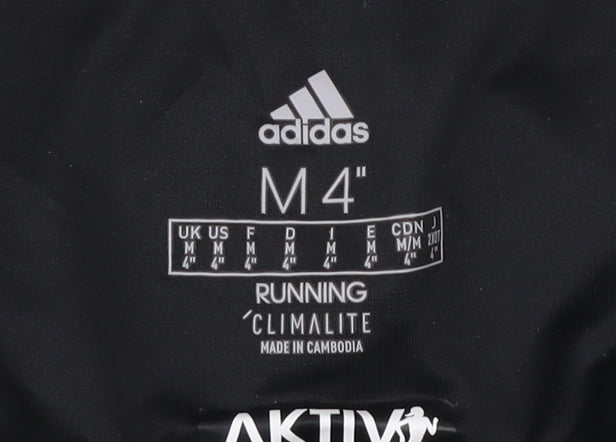 Adidas Women Black M Running Athletic Shorts Climalite 4in