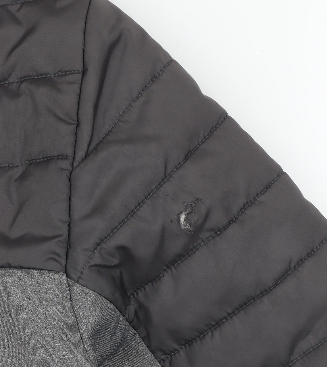 Jack & Jones Men’s XL Black Grey Hooded Puffer Jacket Casual
