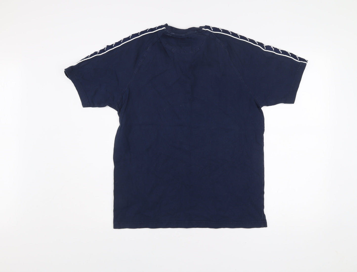 Kappa Men's Blue Medium Crew Neck Cotton Sports T-Shirt