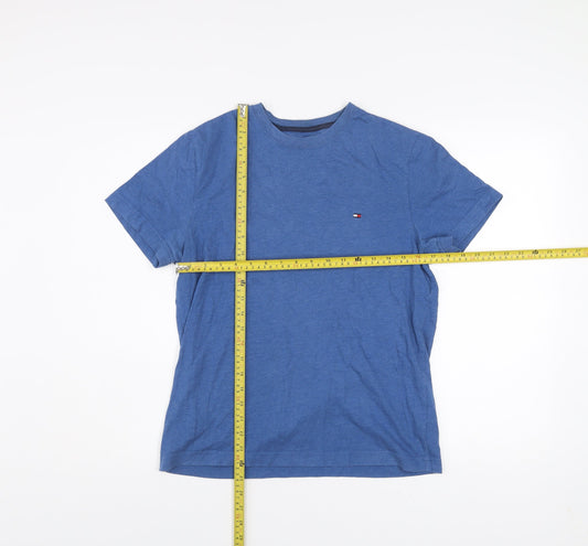 Tommy Hilfiger Men’s Blue Cotton Crew Neck Short Sleeve T-Shirt M
