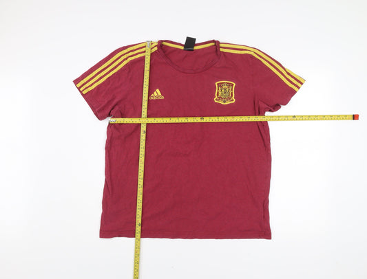Adidas Men’s XL Red Spain Football T-Shirt Crew Neck