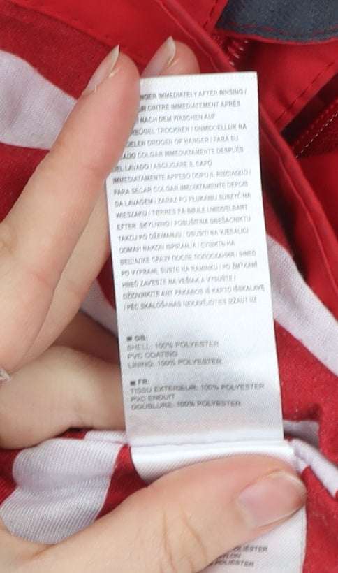 Trespass Boys Red Waterproof Rain Coat Jacket Hooded 5-6 Years