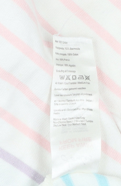 Joules Womens Multicoloured Stripe Cotton 3/4 Sleeve T-Shirt UK 14