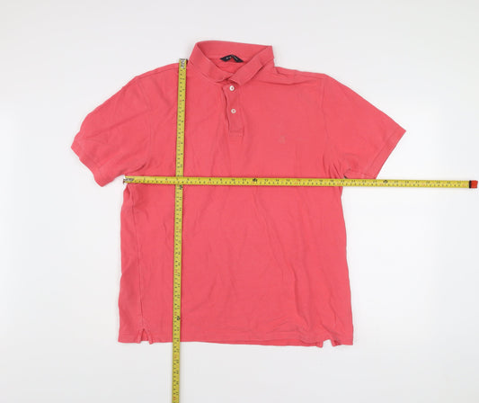 Marks and Spencer Blue Harbour Men’s Pink Cotton Polo Shirt L
