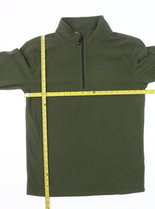 Peter Storm Men’s Green Fleece Pullover Sweatshirt Small Outdoor Hiking