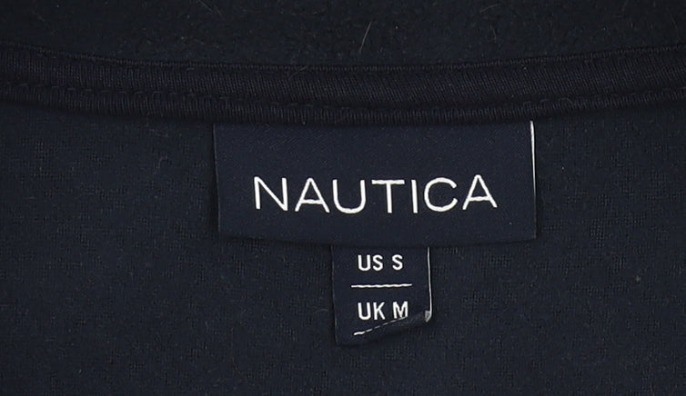 Nautica Men's Blue M Sailing Fleece Sweatshirt Pullover 1/4 Zip