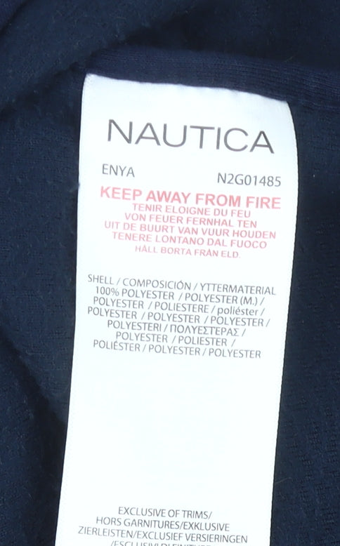 Nautica Men's Blue M Sailing Fleece Sweatshirt Pullover 1/4 Zip