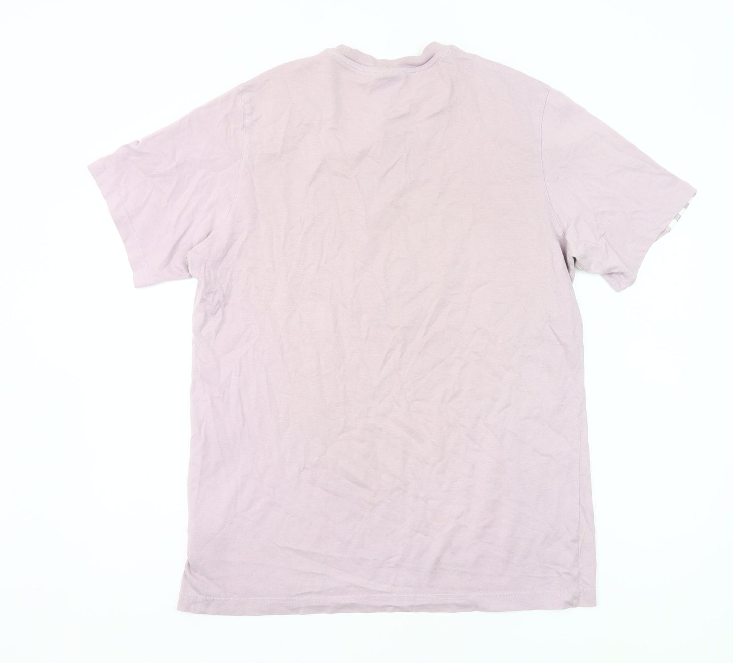 Adidas Womens Pink Cotton T-Shirt UK M Casual Crew Neck Short Sleeve