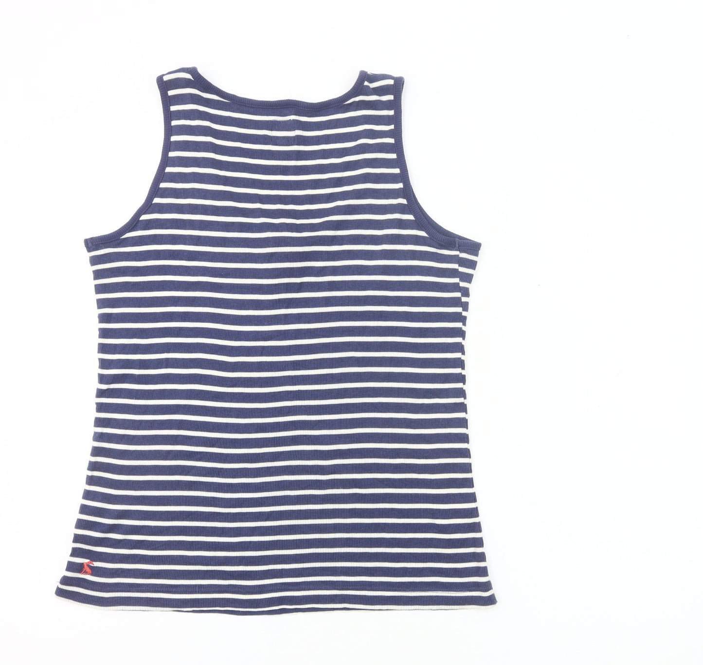 Joules Womens Blue Striped Tank Top Size 16 Cotton Modal Nautical