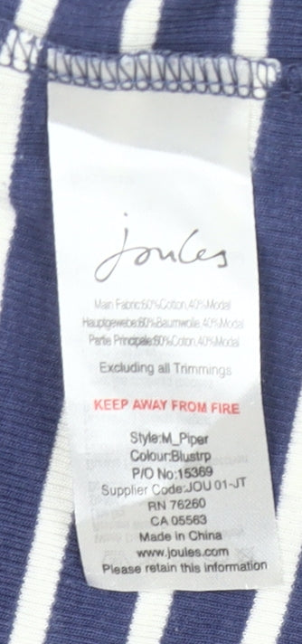 Joules Womens Blue Striped Tank Top Size 16 Cotton Modal Nautical